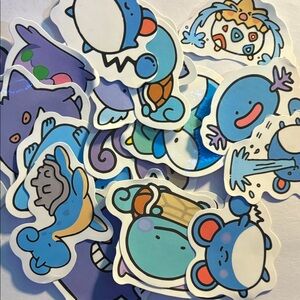 20-Piece blue & purple Pokémon Sticker Set